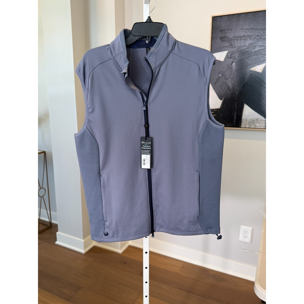 NWT Greyson Sequoia Golf Vest Men's Medium Shadow Full Zip Performance Stretch
